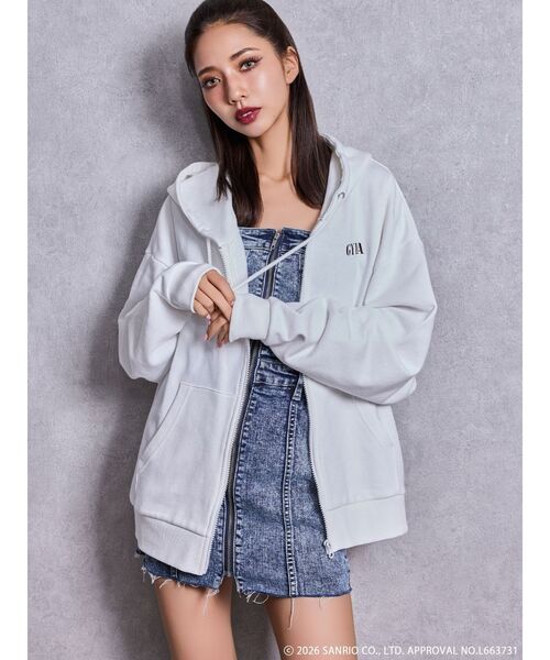 sanrio(サンリオ)の「GYDA×サンリオキャラクターズ BIGパーカー(パーカー・レディース・グレー/オフホワイト/ブラック・FREE)」の10枚目の写真