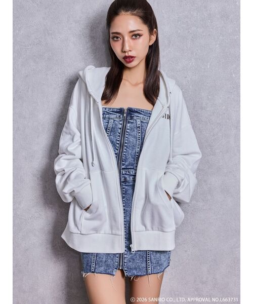 sanrio(サンリオ)の「GYDA×サンリオキャラクターズ BIGパーカー(パーカー・レディース・グレー/オフホワイト/ブラック・FREE)」の11枚目の写真