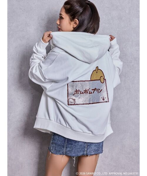 sanrio(サンリオ)の「GYDA×サンリオキャラクターズ BIGパーカー(パーカー・レディース・グレー/オフホワイト/ブラック・FREE)」の12枚目の写真