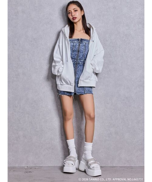 sanrio(サンリオ)の「GYDA×サンリオキャラクターズ BIGパーカー(パーカー・レディース・グレー/オフホワイト/ブラック・FREE)」の13枚目の写真