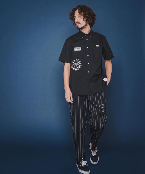 seventy seven(セブンティセブン)の「mp14501-wide tapered stripe pants ワイドパンツ(7726S050)(その他パンツ・メンズ・ブラック/グレー/ブルー・L/M/S)」の17枚目の写真