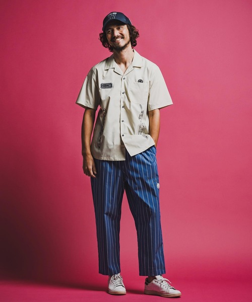 seventy seven(セブンティセブン)の「mp14501-wide tapered stripe pants ワイドパンツ(7726S050)(その他パンツ・メンズ・ブラック/グレー/ブルー・L/M/S)」の22枚目の写真