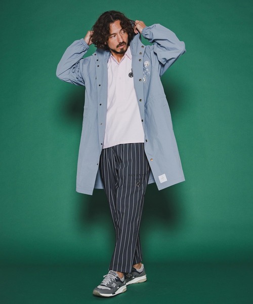 seventy seven(セブンティセブン)の「mp14501-wide tapered stripe pants ワイドパンツ(7726S050)(その他パンツ・メンズ・ブラック/グレー/ブルー・L/M/S)」の4枚目の写真