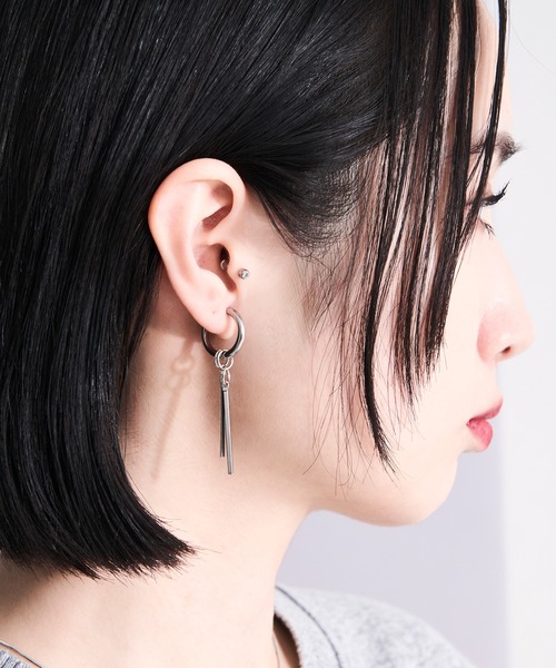 Ellno Loset（エルノロゼット）の「スティックピアス/両耳用（ピアス（両耳用）・メンズ・シルバー・FREE）」の3枚目の写真