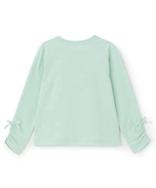 mezzo piano(メゾピアノ)の「イチゴチェリーアップリケ 長袖Tシャツ(Tシャツ/カットソー・キッズ・ミント/ライトピンク・140cm/90cm/120cm/110cm/100cm/130cm)」の3枚目の写真