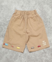 【綿100%/ワンポイント刺繍】MY NEW CAR ワークハーフパンツ