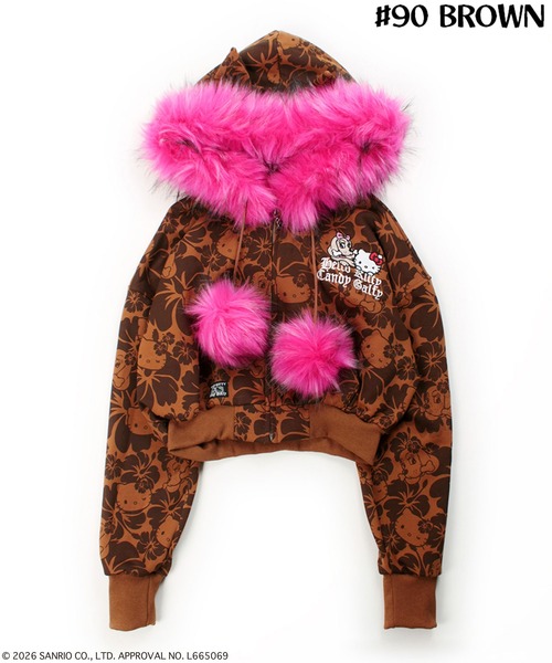 GALFY（ガルフィー）鬼ギャルパーカー/コラボ/レオパード柄 フェイク