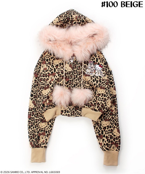 セール】GALFY（ガルフィー）鬼ギャルパーカー/コラボ/レオパード柄