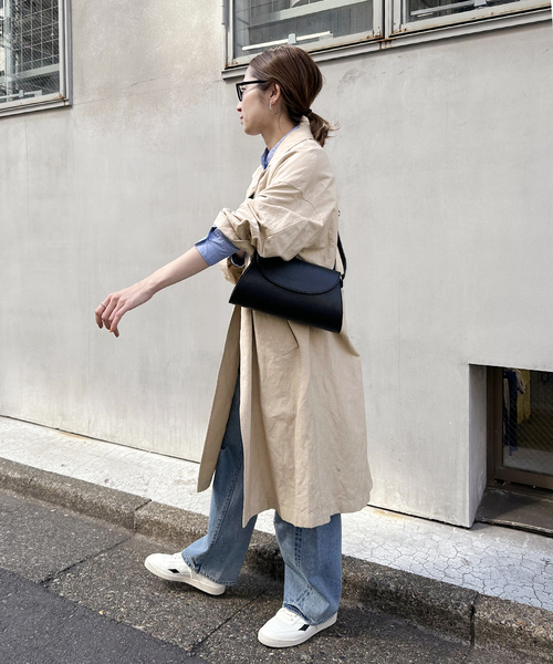 FRAMeWORK（フレームワーク）の「≪一部カラーWEB限定 / 追加≫綿麻ポプリンコート（チェスターコート・レディース・ベージュ/ブラック/チャコールグレー・FREE）」の22枚目の写真