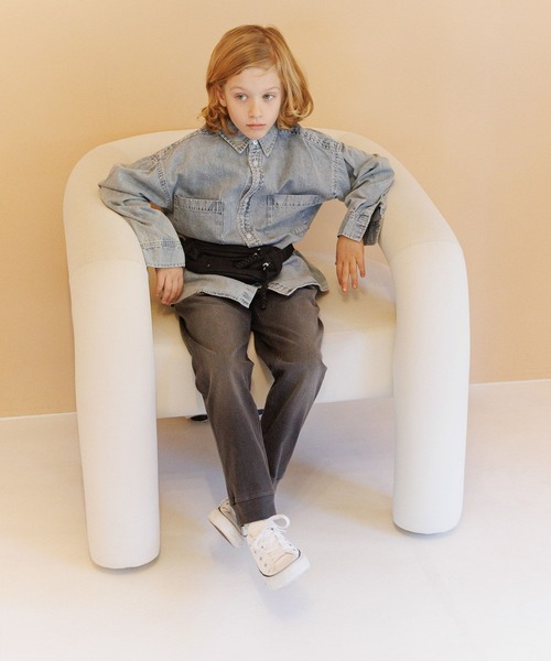 GLOBAL WORK（グローバルワーク）の「スゴラクストレッチデニムリブパンツ/608400（デニムパンツ・キッズ・ブルー/ブラック・150cm/160cm/130cm/140cm）」の11枚目の写真