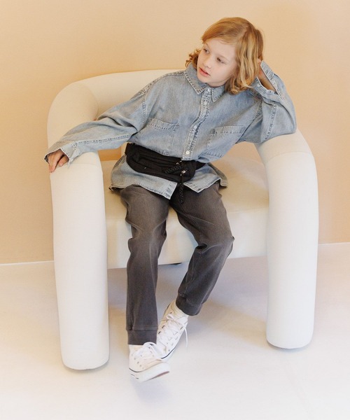 GLOBAL WORK（グローバルワーク）の「スゴラクストレッチデニムリブパンツ/608400（デニムパンツ・キッズ・ブルー/ブラック・150cm/160cm/130cm/140cm）」の13枚目の写真