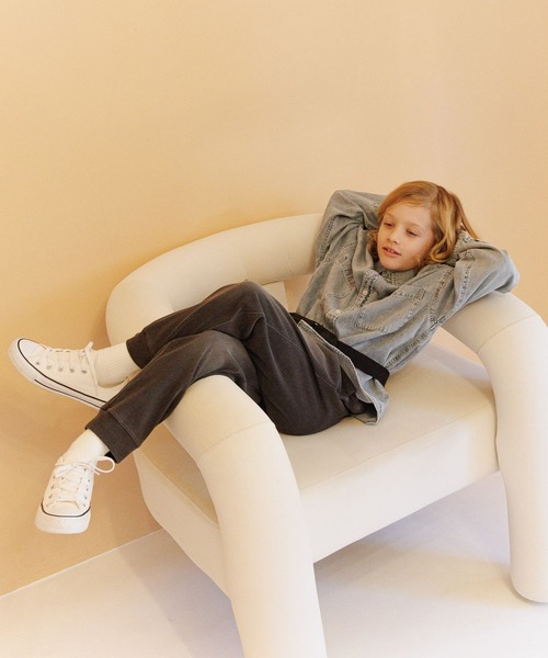 GLOBAL WORK（グローバルワーク）の「スゴラクストレッチデニムリブパンツ/608400（デニムパンツ・キッズ・ブルー/ブラック・150cm/160cm/130cm/140cm）」の14枚目の写真