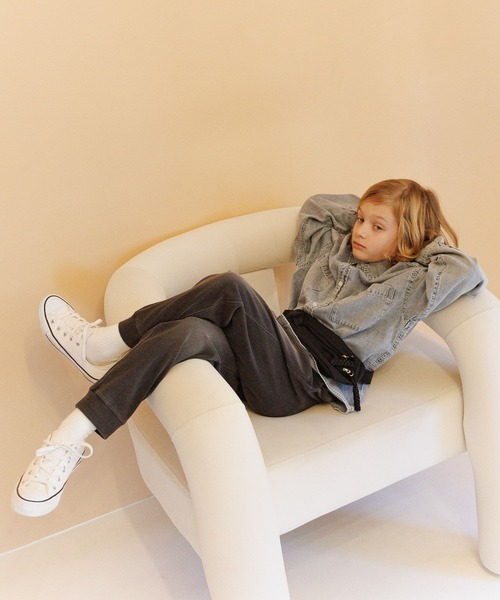 GLOBAL WORK（グローバルワーク）の「スゴラクストレッチデニムリブパンツ/608400（デニムパンツ・キッズ・ブルー/ブラック・150cm/160cm/130cm/140cm）」の15枚目の写真