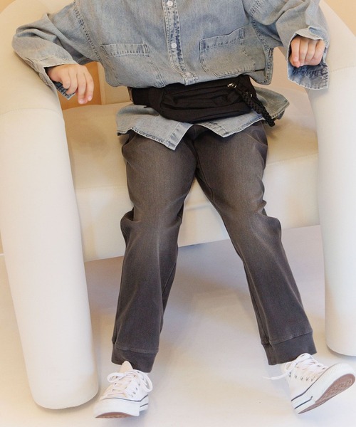 GLOBAL WORK（グローバルワーク）の「スゴラクストレッチデニムリブパンツ/608400（デニムパンツ・キッズ・ブルー/ブラック・150cm/160cm/130cm/140cm）」の17枚目の写真