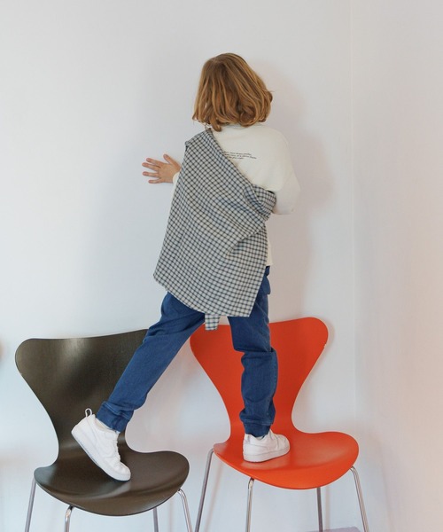 GLOBAL WORK（グローバルワーク）の「スゴラクストレッチデニムリブパンツ/608400（デニムパンツ・キッズ・ブルー/ブラック・150cm/160cm/130cm/140cm）」の5枚目の写真