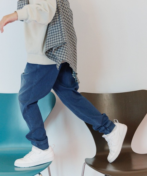 GLOBAL WORK（グローバルワーク）の「スゴラクストレッチデニムリブパンツ/608400（デニムパンツ・キッズ・ブルー/ブラック・150cm/160cm/130cm/140cm）」の9枚目の写真