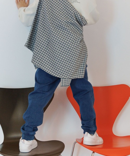 GLOBAL WORK（グローバルワーク）の「スゴラクストレッチデニムリブパンツ/608400（デニムパンツ・キッズ・ブルー/ブラック・150cm/160cm/130cm/140cm）」の10枚目の写真
