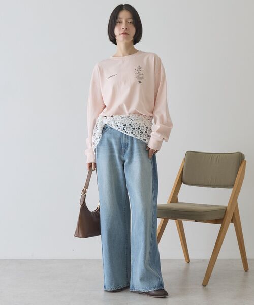 AMERICAN HOLIC（アメリカンホリック）の「トライアングルレーススカーフ（バンダナ/スカーフ・レディース・オフホワイト/ブラック・FREE）」の7枚目の写真