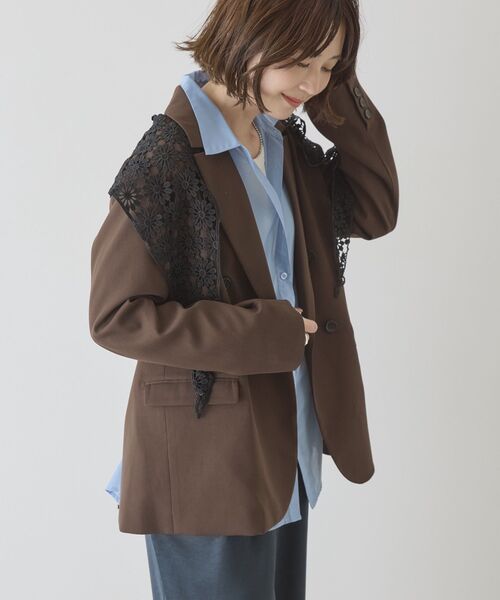 AMERICAN HOLIC（アメリカンホリック）の「トライアングルレーススカーフ（バンダナ/スカーフ・レディース・オフホワイト/ブラック・FREE）」の9枚目の写真