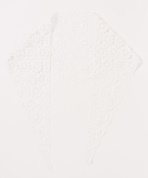 AMERICAN HOLIC（アメリカンホリック）の「トライアングルレーススカーフ（バンダナ/スカーフ・レディース・オフホワイト/ブラック・FREE）」の3枚目の写真