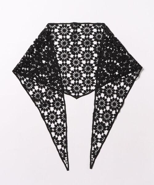 AMERICAN HOLIC（アメリカンホリック）の「トライアングルレーススカーフ（バンダナ/スカーフ・レディース・オフホワイト/ブラック・FREE）」の4枚目の写真