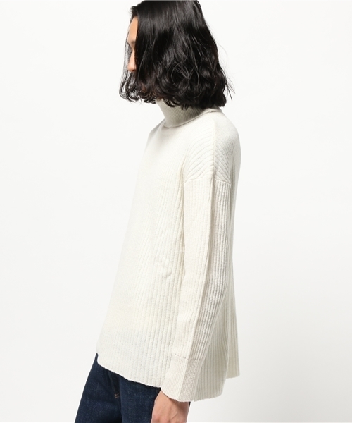 CIAOPANIC（チャオパニック）の「【Ciaopanic】　ウォッシャブルウール畦タートル（ニット/セーター・メンズ・ホワイト/ボルドー/グレー・FREE）」の4枚目の写真