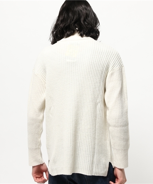 CIAOPANIC（チャオパニック）の「【Ciaopanic】　ウォッシャブルウール畦タートル（ニット/セーター・メンズ・ホワイト/ボルドー/グレー・FREE）」の5枚目の写真