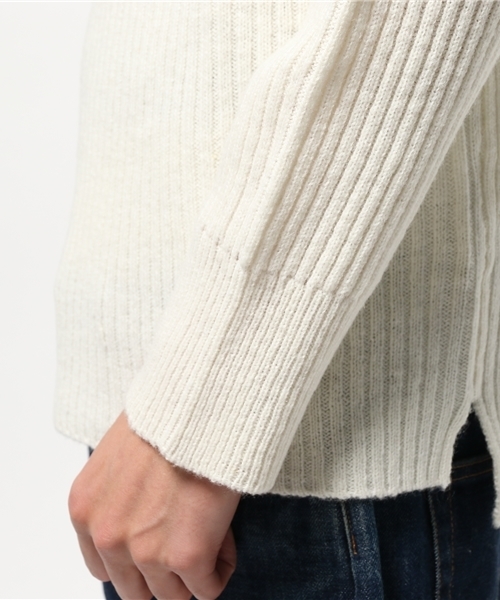 CIAOPANIC（チャオパニック）の「【Ciaopanic】　ウォッシャブルウール畦タートル（ニット/セーター・メンズ・ホワイト/ボルドー/グレー・FREE）」の7枚目の写真