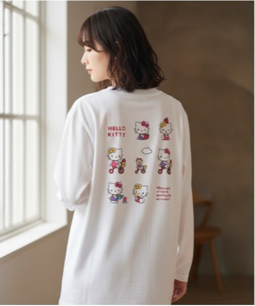 sanrio（サンリオ）の「【SANRIO/サンリオ】キャラクタープリントロングスリーブTシャツ（Tシャツ/カットソー・レディース・オフホワイト/杢グレー/クリーム/イエロー・MEDIUM/LARGE）」の14枚目の写真