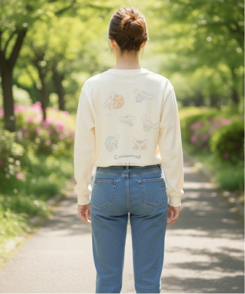 sanrio（サンリオ）の「【SANRIO/サンリオ】キャラクタープリントロングスリーブTシャツ（Tシャツ/カットソー・レディース・オフホワイト/杢グレー/クリーム/イエロー・MEDIUM/LARGE）」の21枚目の写真