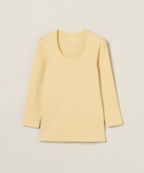 three dots(スリードッツ)の「ジェシカ 七分袖(Tシャツ/カットソー・レディース・イエロー系その他/ホワイト系その他/ベージュ系その他/グリーン系その他・SMALL/MEDIUM)」の4枚目の写真