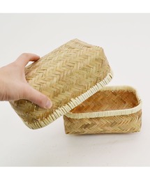 ラタンハウス（ラタンハウス）の「竹製 網代弁当箱 L バンブー お弁当箱 おむすび 収納籠（お弁当箱）」