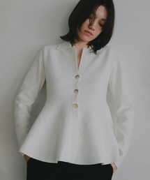 VOLUME PEPLUM KNIT CARDIGAN