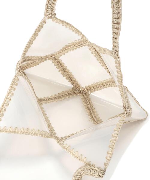 FREE'S MART（フリーズマート）の「◆パッチワークビニールトート（トートバッグ・レディース・ブラック/ベージュ・ﾌﾘ-）」の7枚目の写真