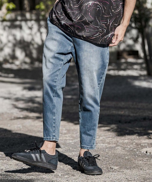 CAMBIO（カンビオ）の「mp14625- Stretch Denim Ankle Tapered Pants デニムパンツ(S66526cmb)（デニムパンツ・メンズ・ライトインディゴブルー/ダークインディゴブルー/ワンウォッシュ・S/M/L/XL）」の2枚目の写真