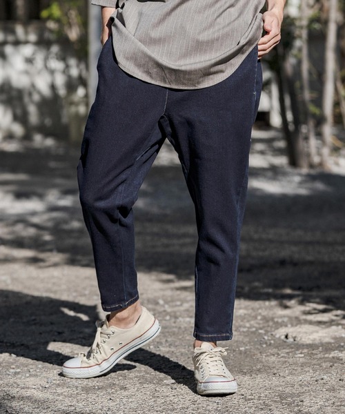 CAMBIO（カンビオ）の「mp14625- Stretch Denim Ankle Tapered Pants デニムパンツ(S66526cmb)（デニムパンツ・メンズ・ライトインディゴブルー/ダークインディゴブルー/ワンウォッシュ・S/M/L/XL）」の18枚目の写真