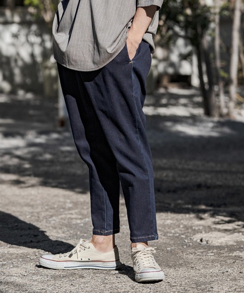 CAMBIO（カンビオ）の「mp14625- Stretch Denim Ankle Tapered Pants デニムパンツ(S66526cmb)（デニムパンツ・メンズ・ライトインディゴブルー/ダークインディゴブルー/ワンウォッシュ・S/M/L/XL）」の19枚目の写真