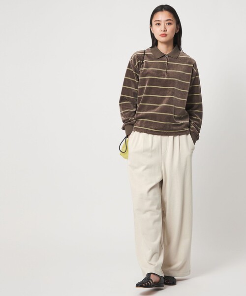 CITEN（シテン）の「＜CITEN＞スウェットロゴパンツ（スウェットパンツ・レディース・ベージュ/ライトグレー・M/S）」の6枚目の写真