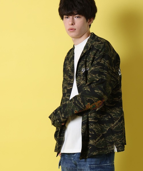JACKROSE(ジャックローズ)の「YOIDORE 酔虎と酔龍 スカ シャツ(シャツ/ブラウス・メンズ・カモフラージュ・L/M/XL)」の3枚目の写真