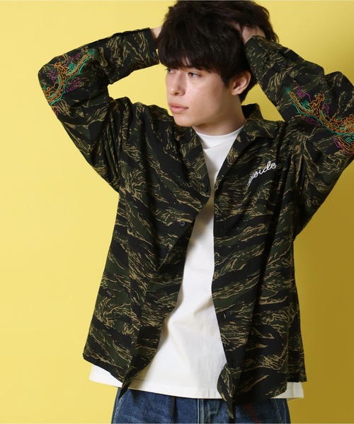 JACKROSE(ジャックローズ)の「YOIDORE 酔虎と酔龍 スカ シャツ(シャツ/ブラウス・メンズ・カモフラージュ・L/M/XL)」の2枚目の写真