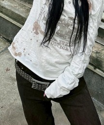 Never mind the XU | 【Never mind the XU】Rivet eyelet biker belt / 【ネバーマインド ザ エックスユー】リベットアイレットバイカーベルト <着用動画あり>(ベルト)