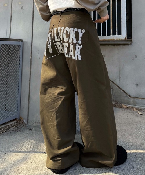 sedacle(セダクル)の「ヒップレタリングツイルパンツ(その他パンツ・メンズ・ブラウン/ブラック・SMALL/LARGE/MEDIUM)」の2枚目の写真