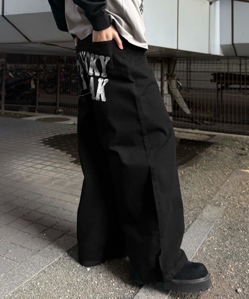 sedacle(セダクル)の「ヒップレタリングツイルパンツ(その他パンツ・メンズ・ブラウン/ブラック・SMALL/LARGE/MEDIUM)」の4枚目の写真