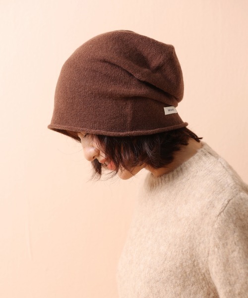 Fun & Daily（ファンアンドデイリー）の「F&D : ウールオーバーニットキャップ（キャップ・レディース・ブラック/チャコールグレー/ブラウン/グレー系その他・FREE）」の4枚目の写真