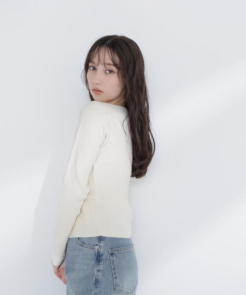 NATURAL BEAUTY BASIC（ナチュラルビューティーベーシック）の「◇レイヤードライクニット（ニット/セーター・レディース・グレー/ブラウン/オフホワイト・FREE）」の17枚目の写真