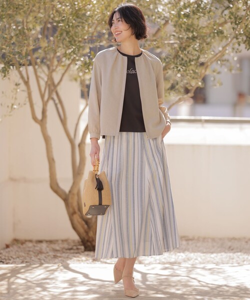 J.PRESS Ladies(J.プレス レディス)の「【人気素材・季節の変わり目に】BREEZE COOL トロ ノーカラー ブルゾン(その他アウター・レディース・ブラウン系/ネイビー系/ベージュ系/ライトグレー系・S/XS)」の22枚目の写真