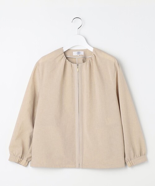 J.PRESS Ladies(J.プレス レディス)の「【人気素材・季節の変わり目に】BREEZE COOL トロ ノーカラー ブルゾン(その他アウター・レディース・ブラウン系/ネイビー系/ベージュ系/ライトグレー系・S/XS)」の14枚目の写真