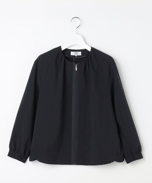 J.PRESS Ladies(J.プレス レディス)の「【人気素材・季節の変わり目に】BREEZE COOL トロ ノーカラー ブルゾン(その他アウター・レディース・ブラウン系/ネイビー系/ベージュ系/ライトグレー系・S/XS)」の12枚目の写真