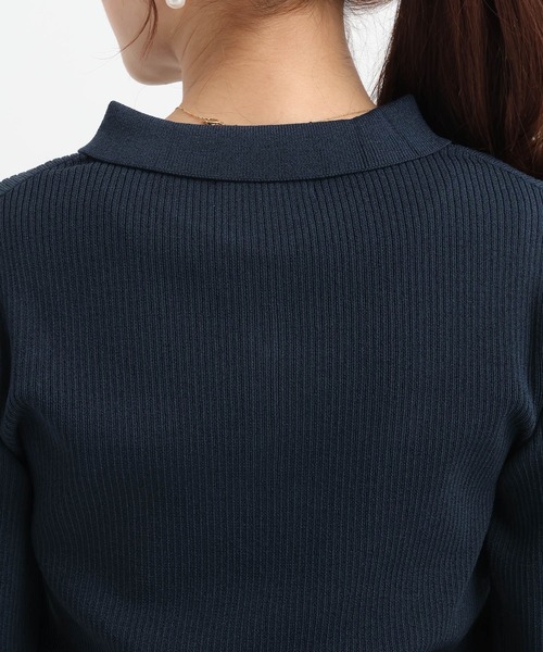 Andemiu(アンデミュウ)の「エリツキボタンカーディガン656638(ニット/セーター・レディース・イエロー/ネイビー/オフホワイト・FREE)」の21枚目の写真