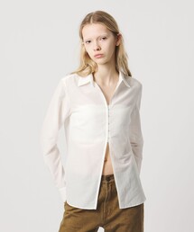 ＜ATTISESSION＞コットン シルク ホック シャツ